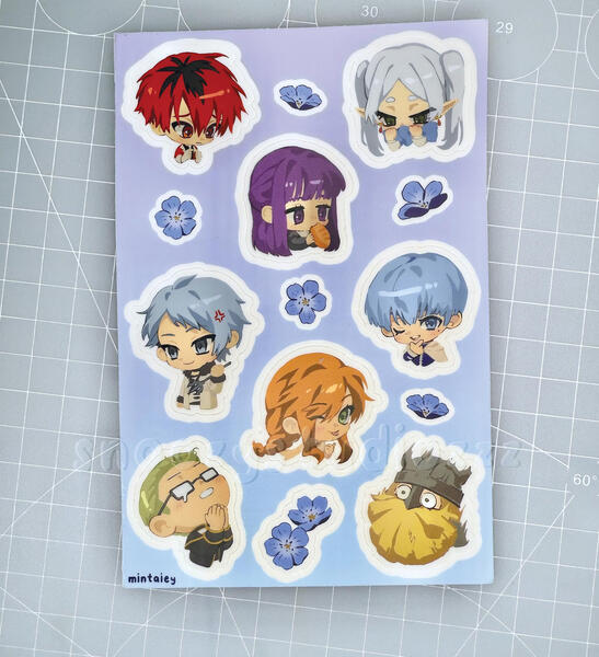 Frieren Anime Vinyl Sticker Sheet